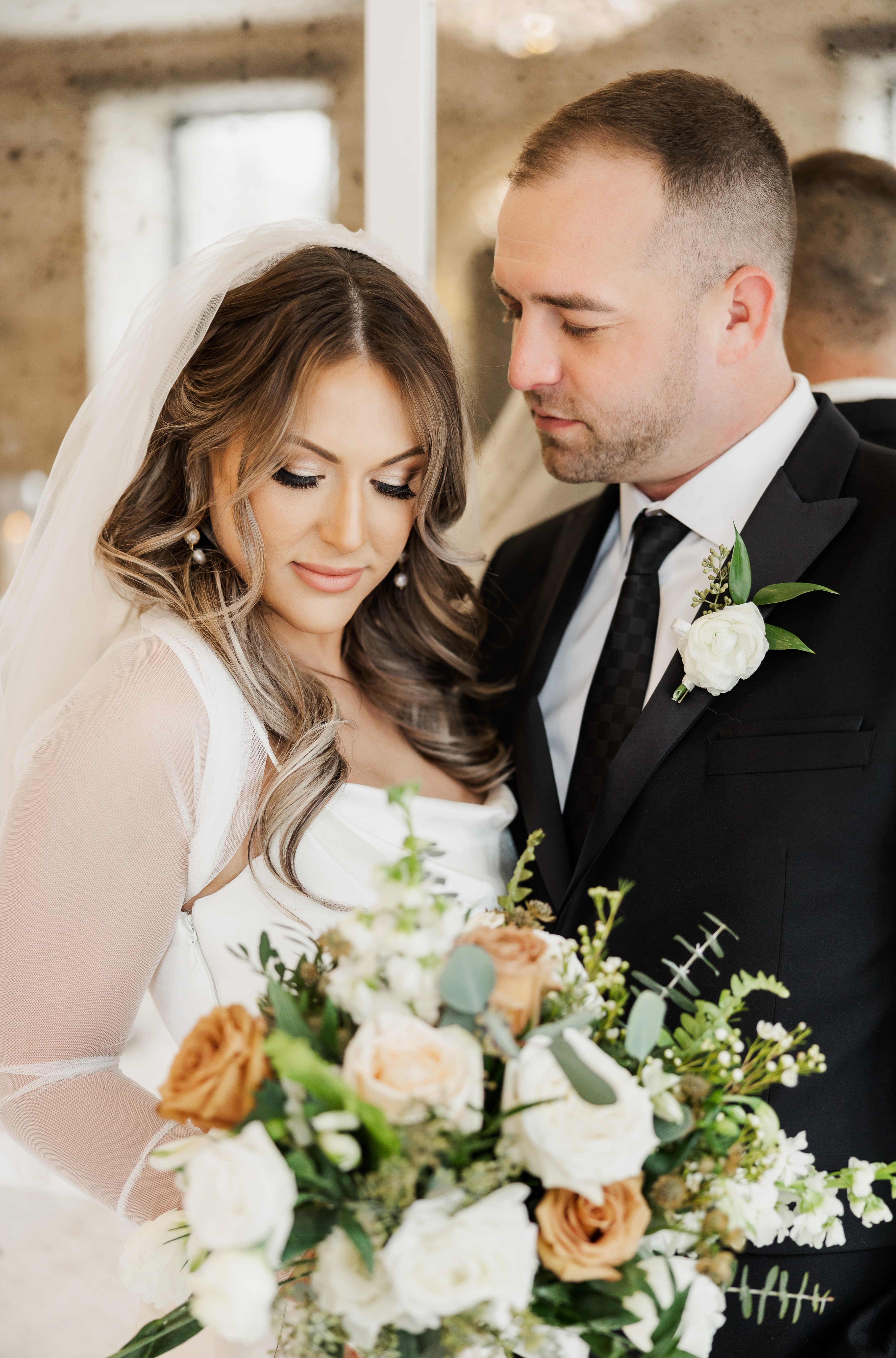 Bridal hair and makeup at Elora Mill